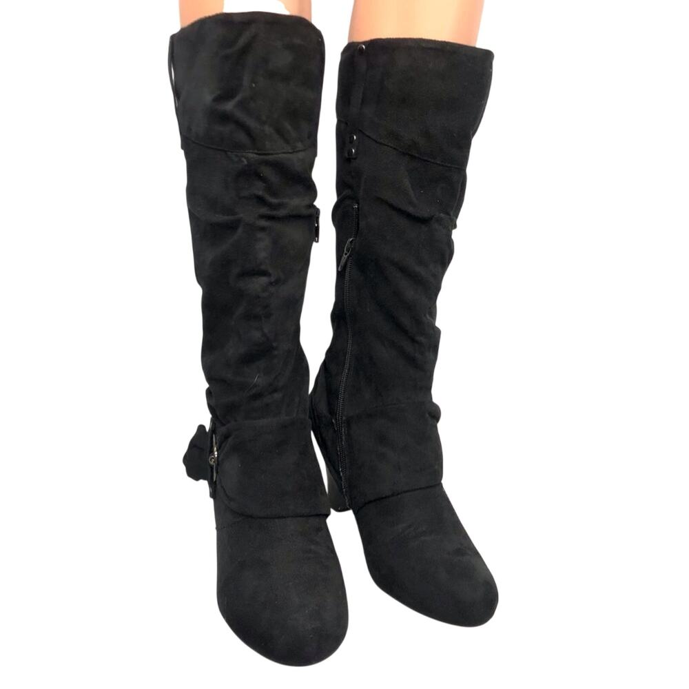Cato Black Suede Boots 9M